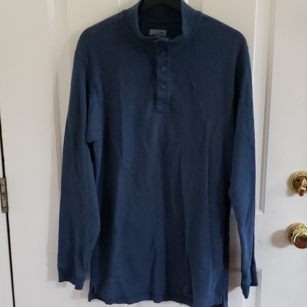 Duluth Waffle Knit Henley Mock Turtleneck